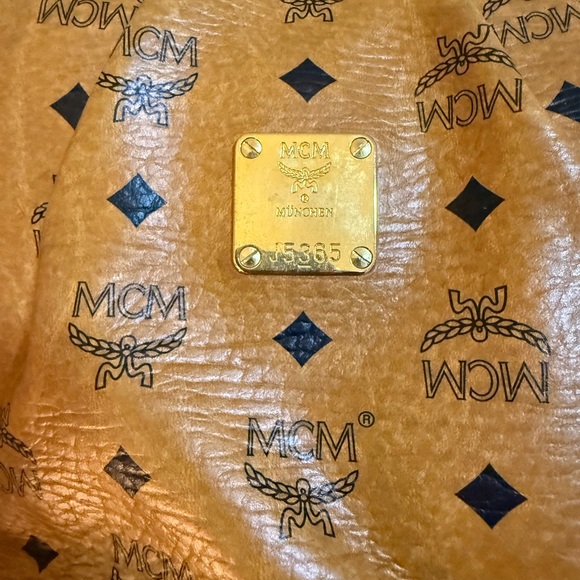 MCM Cognac Visetos Tote Bag - Picture 3 of 16